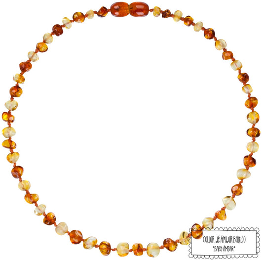 Collar Multicolor limón Cognac, (32 cm)