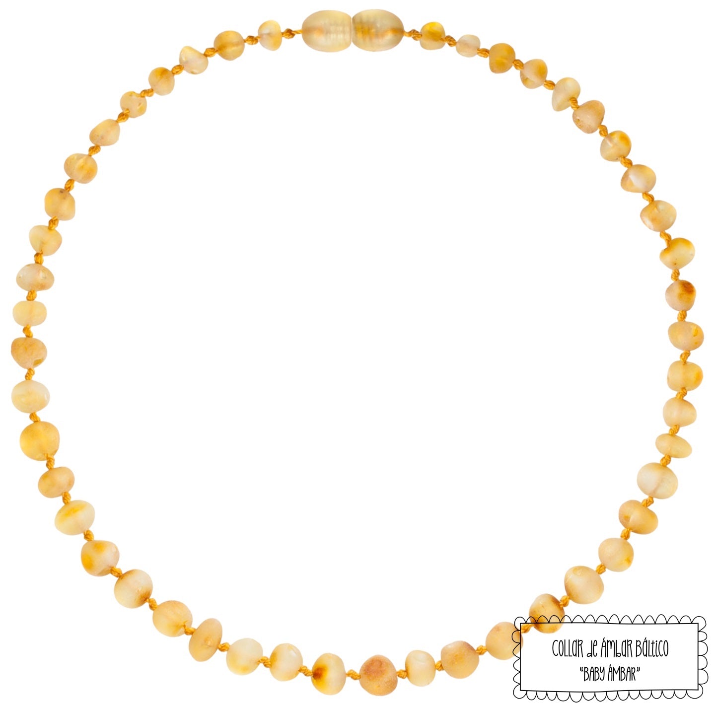 Collar Sin Pulir Limón (32 cm)