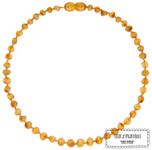 Collar Sin Pulir Miel , (32 cm)